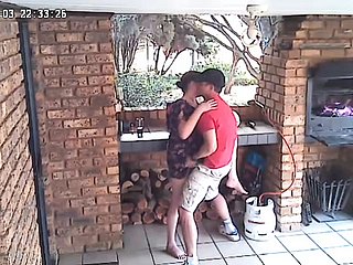 Spycam: CC TV self potables accomodation couple fucking on front porch be required of nature reserve