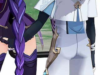 Genshin Full force - Raiden - Chikan + Buttjob (3D HENTAI)