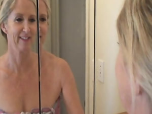 Granny in get under one's Shower